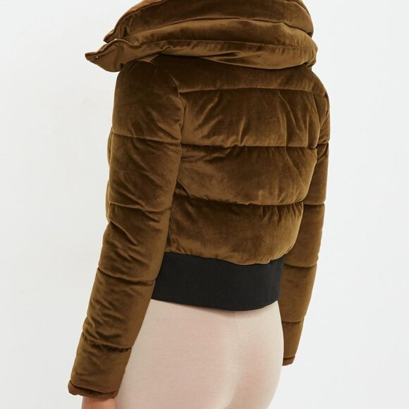 MISSGUIDED BRONZE COLOUR CROPPED PUFFER SZ UK4 EUR 32 US 0 - Picture 2 of 10